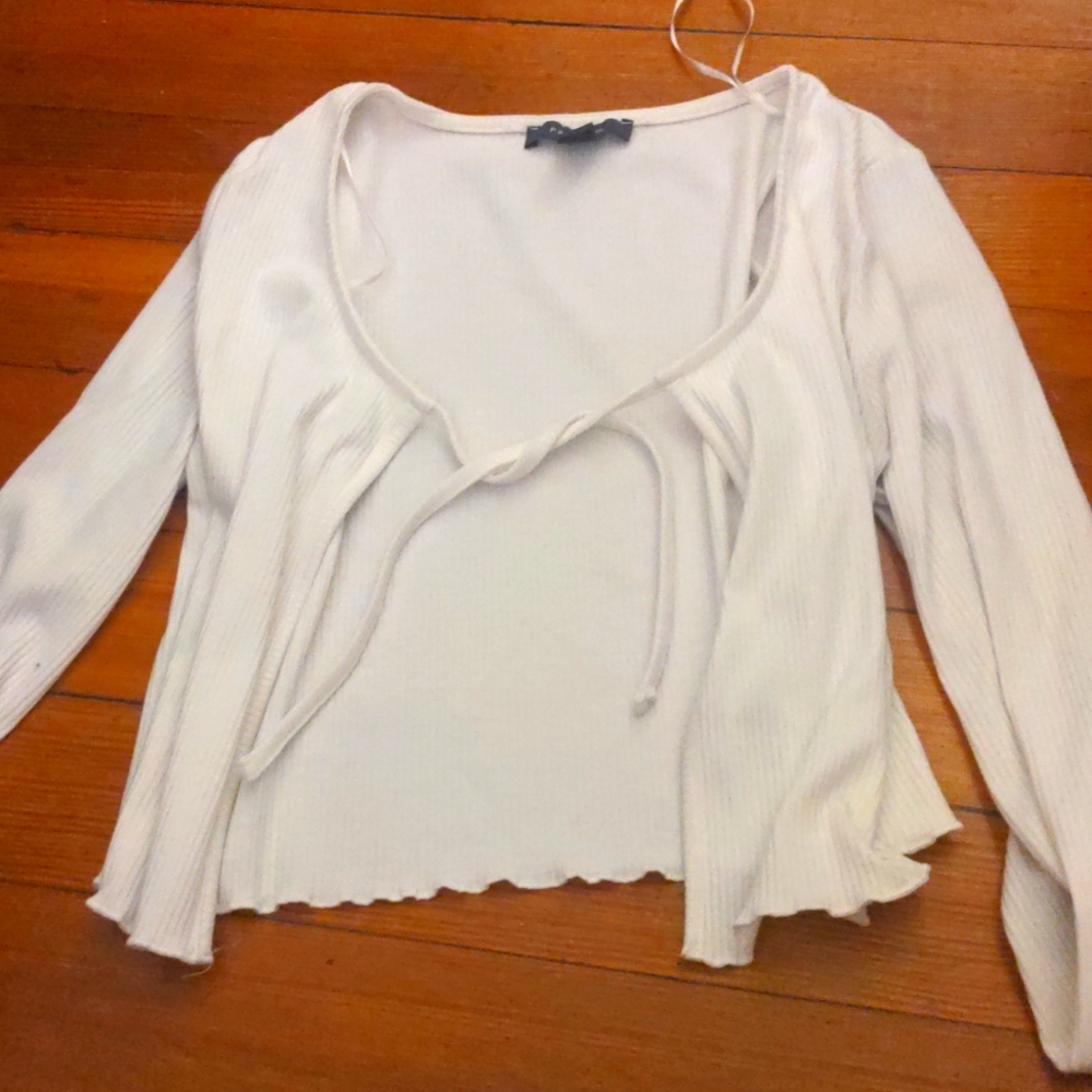white cardigan